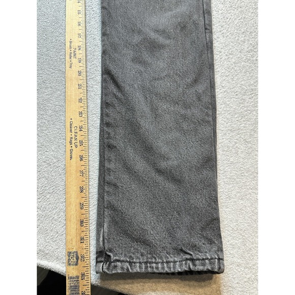 Vintage LL Bean Jeans Mens 36x34 (33x33) Gray Tartan Flannel Lined Made USA 90s - Picture 5 of 16